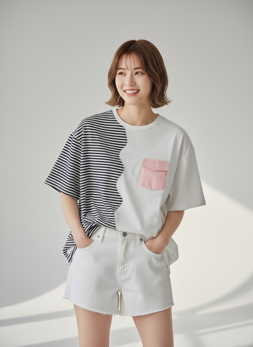 [Pre-order] Marseille Tee (1-Breton Stripe Navy) | Hooman (Adult/Kids)