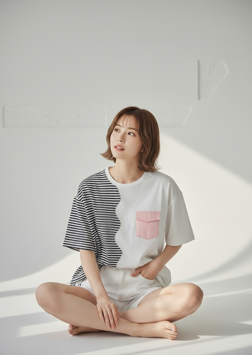 [Pre-order] Marseille Tee (1-Breton Stripe Navy) | Hooman (Adult/Kids)