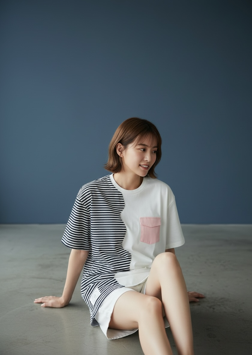 [Pre-order] Marseille Tee (1-Breton Stripe Navy) | Hooman (Adult/Kids)