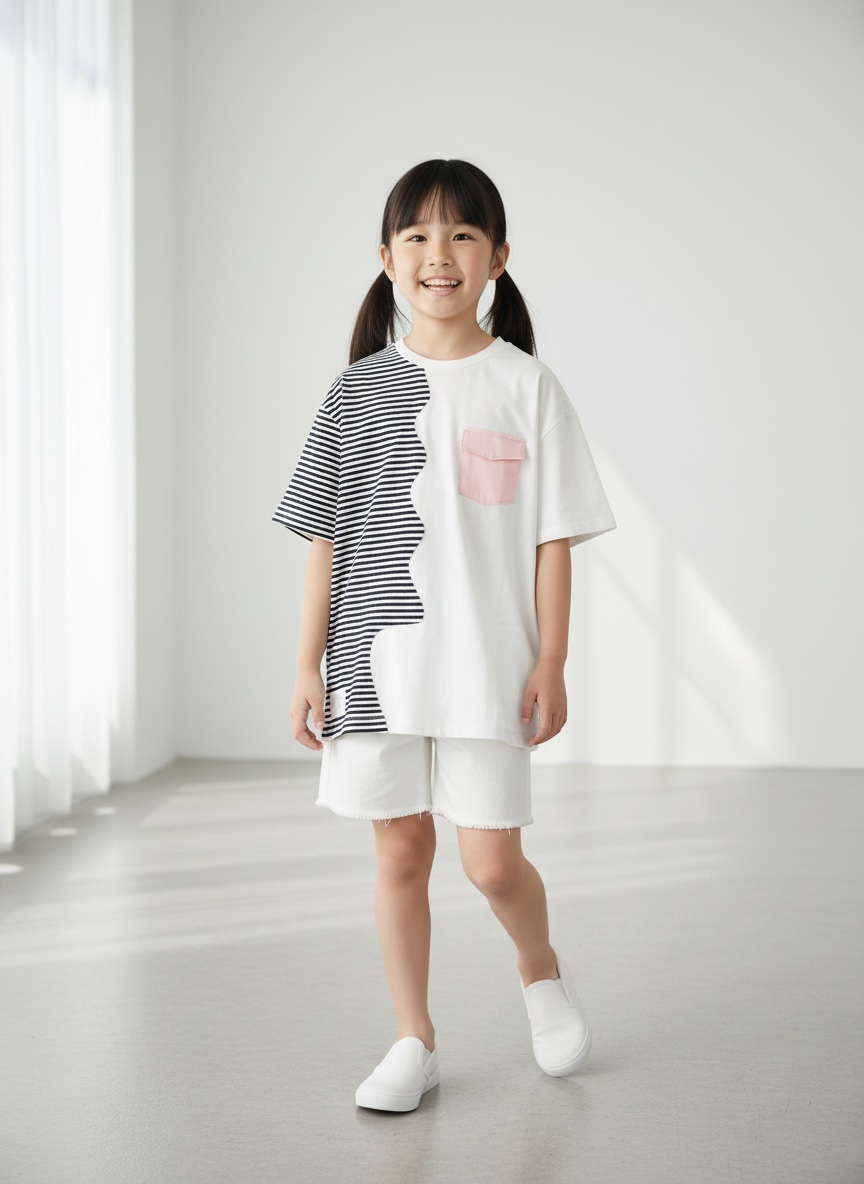 [Pre-order] Marseille Tee (1-Breton Stripe Navy) | Hooman (Adult/Kids)