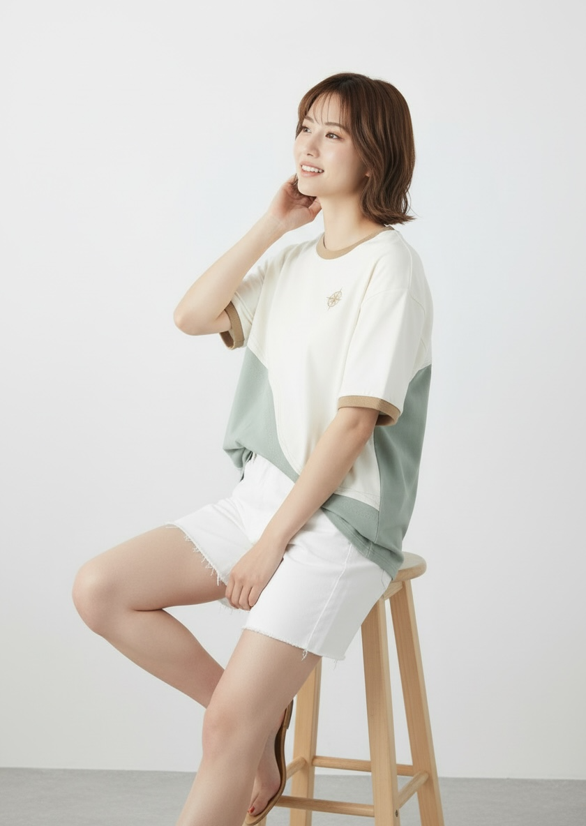 [Pre-order] Antibes Tee (1-Azure Mist) | Hooman (Adult/Kids)