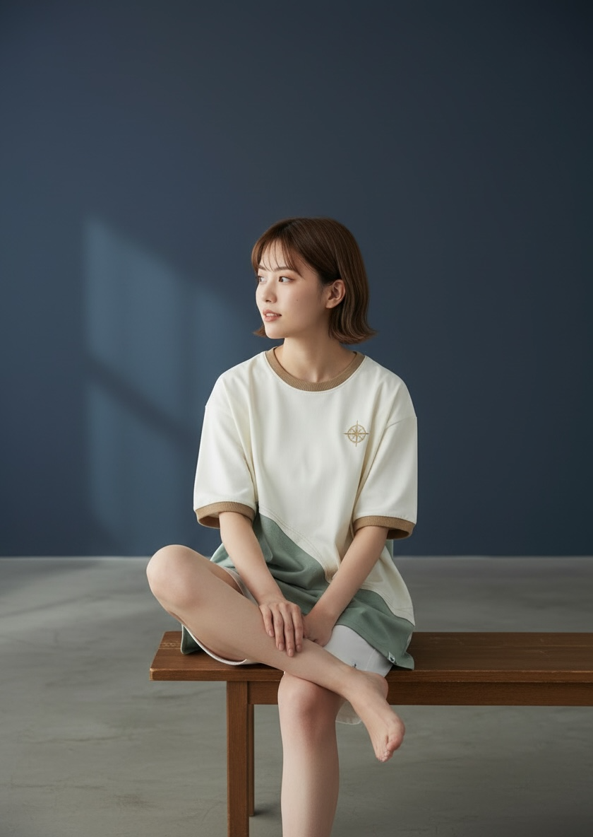 [Pre-order] Antibes Tee (1-Azure Mist) | Hooman (Adult/Kids)