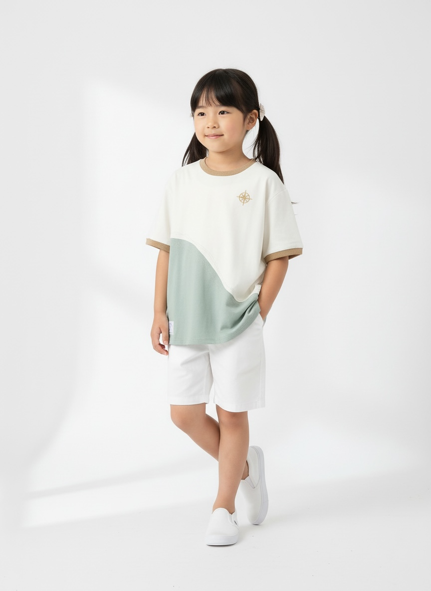 [Pre-order] Antibes Tee (1-Azure Mist) | Hooman (Adult/Kids)