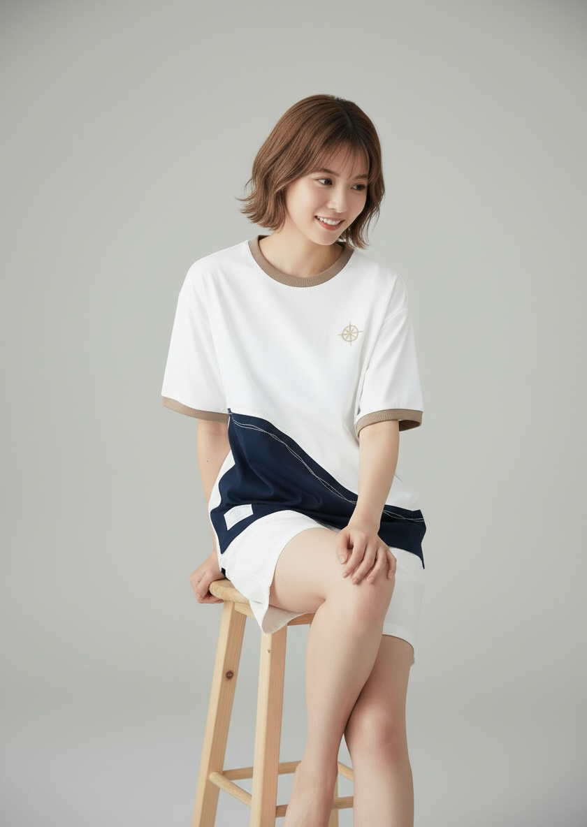 [Pre-order] Antibes Tee (2-French Riveria Blue) | Hooman (Adult/Kids)