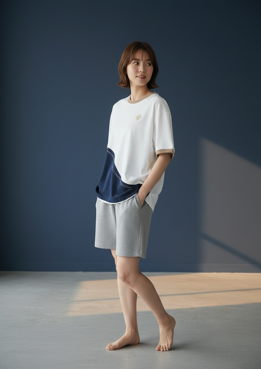 [Pre-order] Antibes Tee (2-French Riveria Blue) | Hooman (Adult/Kids)