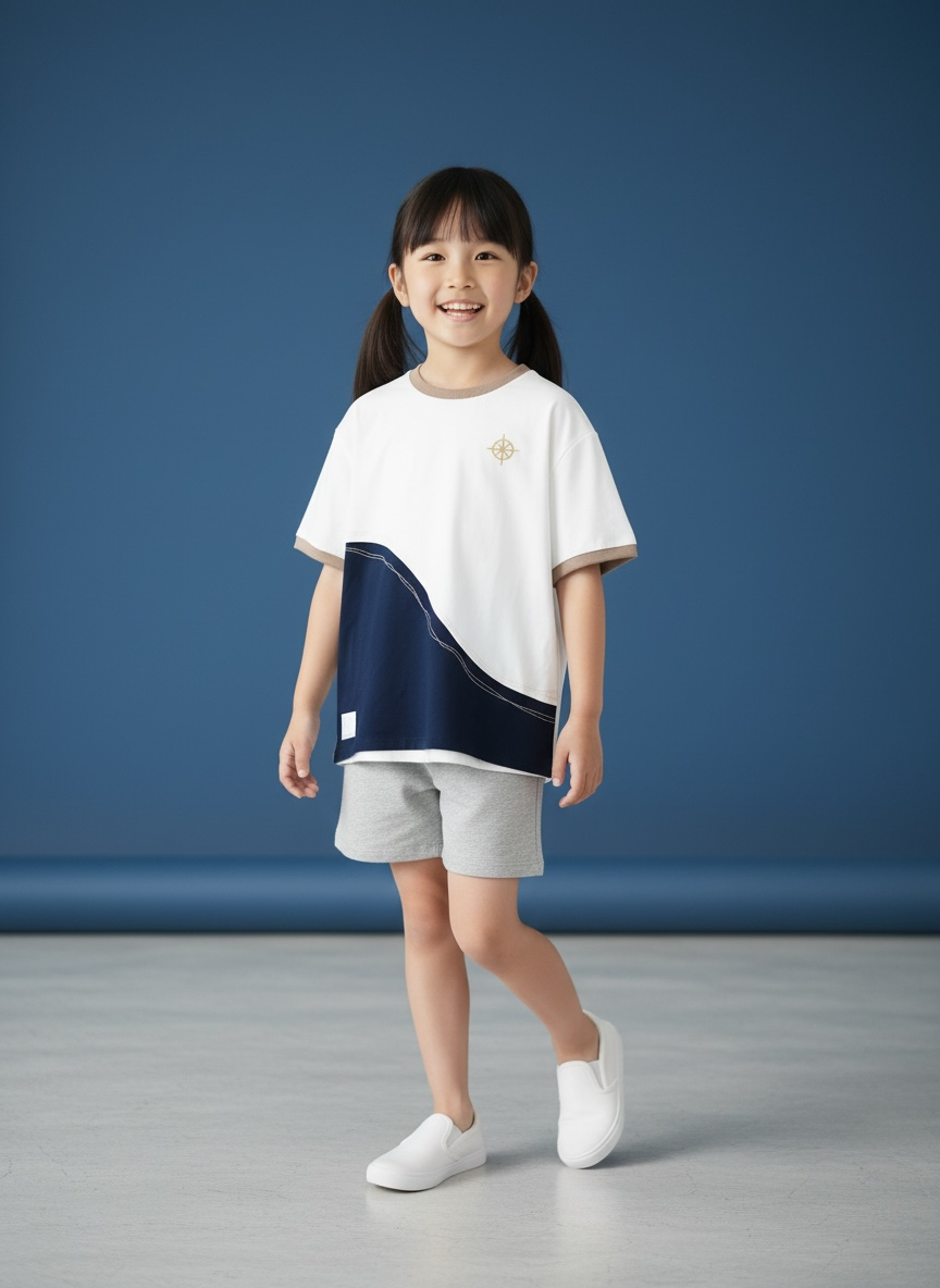 [Pre-order] Antibes Tee (2-French Riveria Blue) | Hooman (Adult/Kids)