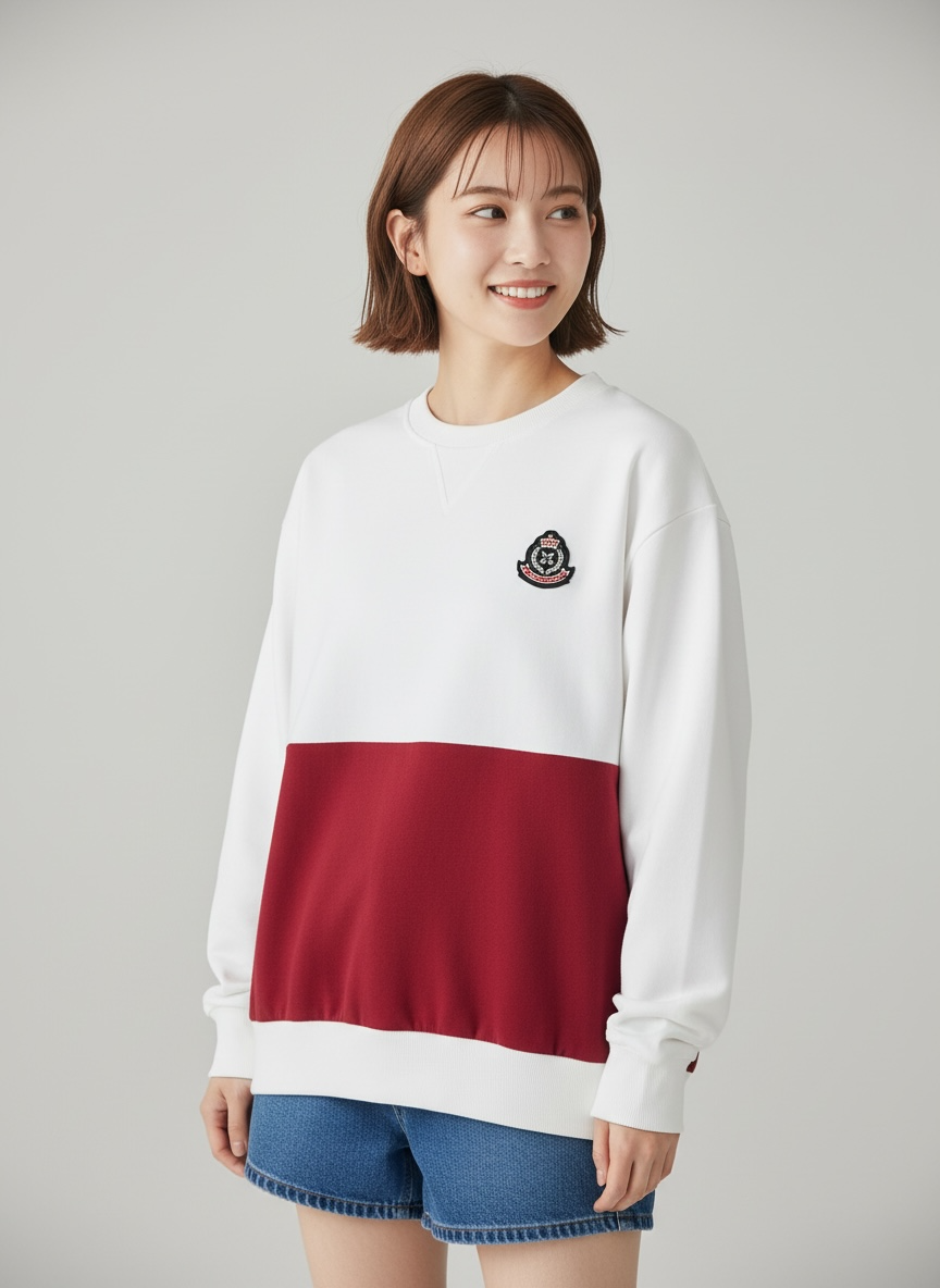 [Pre-order] Brest Sweatshirt (2-Bordeaux Red) | Hooman (Adult/Kids)