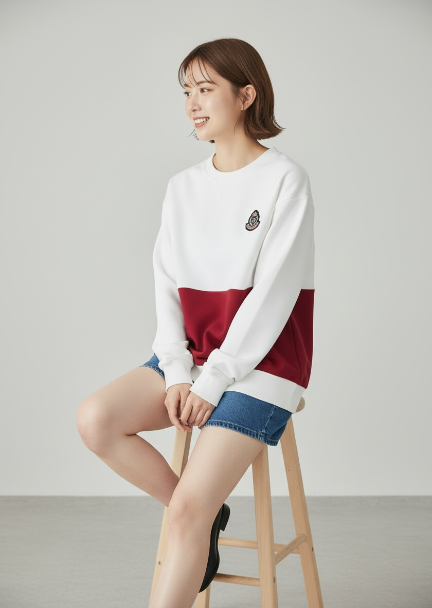 [Pre-order] Brest Sweatshirt (2-Bordeaux Red) | Hooman (Adult/Kids)
