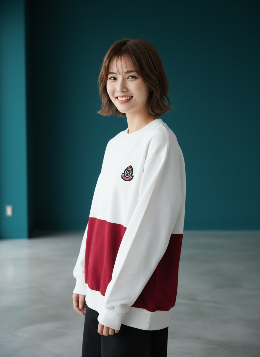 [Pre-order] Brest Sweatshirt (2-Bordeaux Red) | Hooman (Adult/Kids)