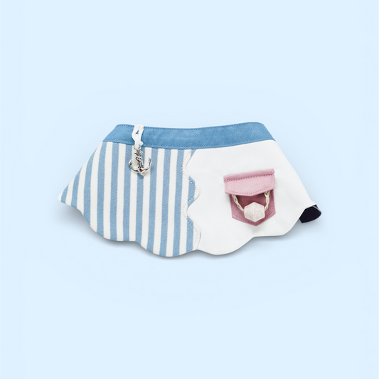 [Pre-order] Marseille (2-Breton Stripe Moonstone) | Pet Neckwear