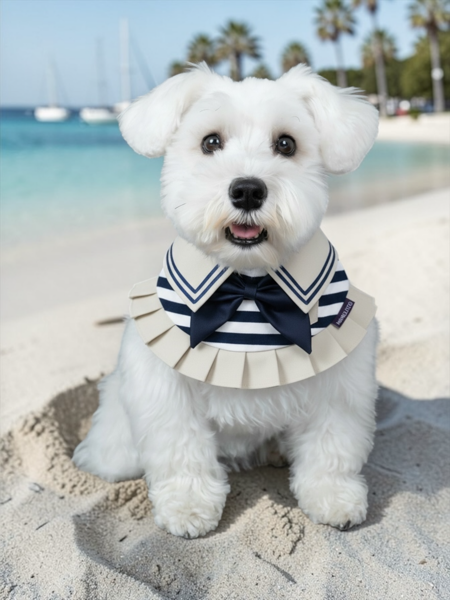 [Pre-order] Santiana (2-Sandstone & Navy) | Pet Neckwear