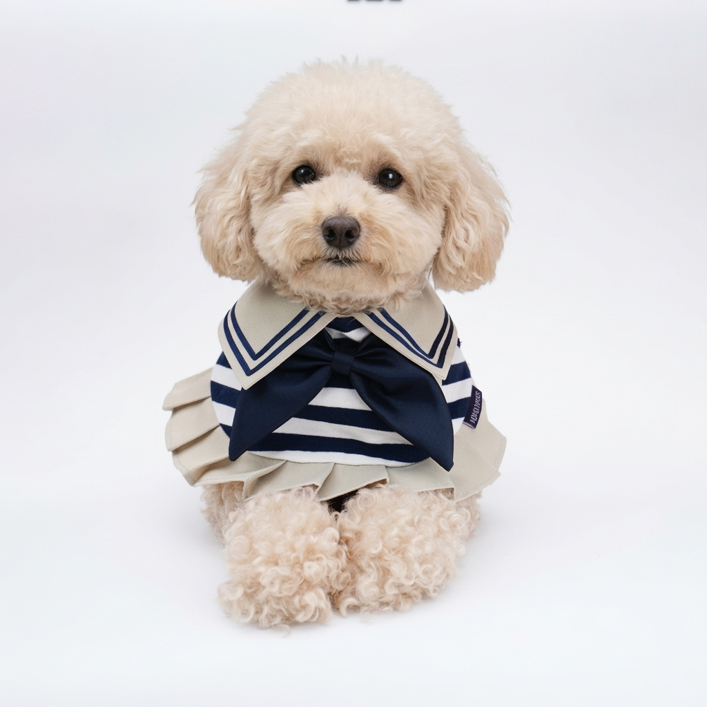 [Pre-order] Santiana (2-Sandstone & Navy) | Pet Neckwear