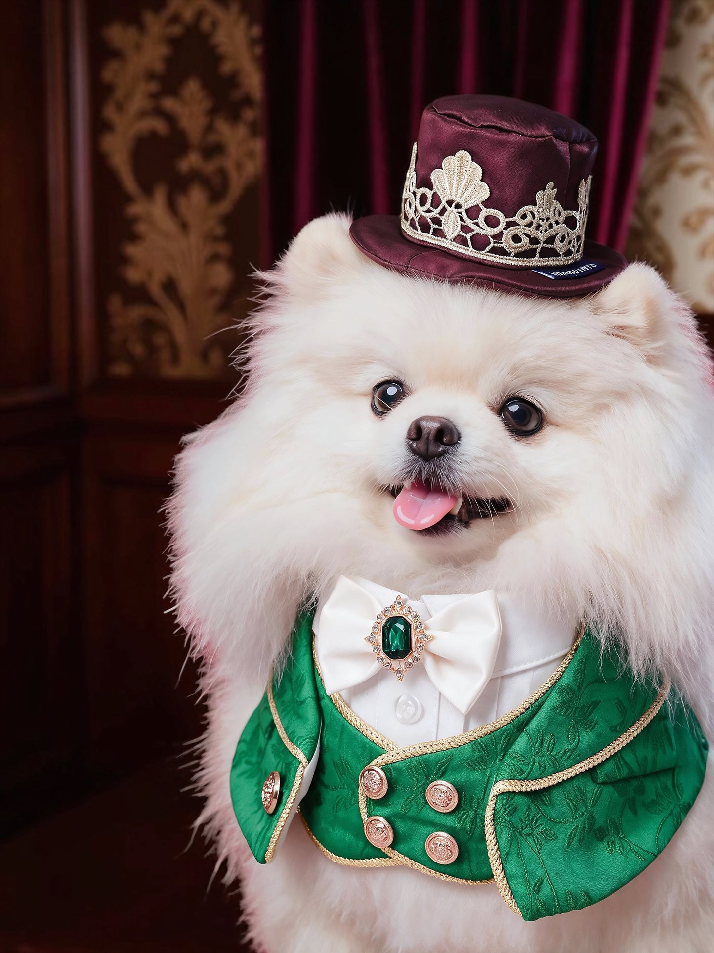 Sovereign (2-Imperial Mulberry Satin) | Pet Hat
