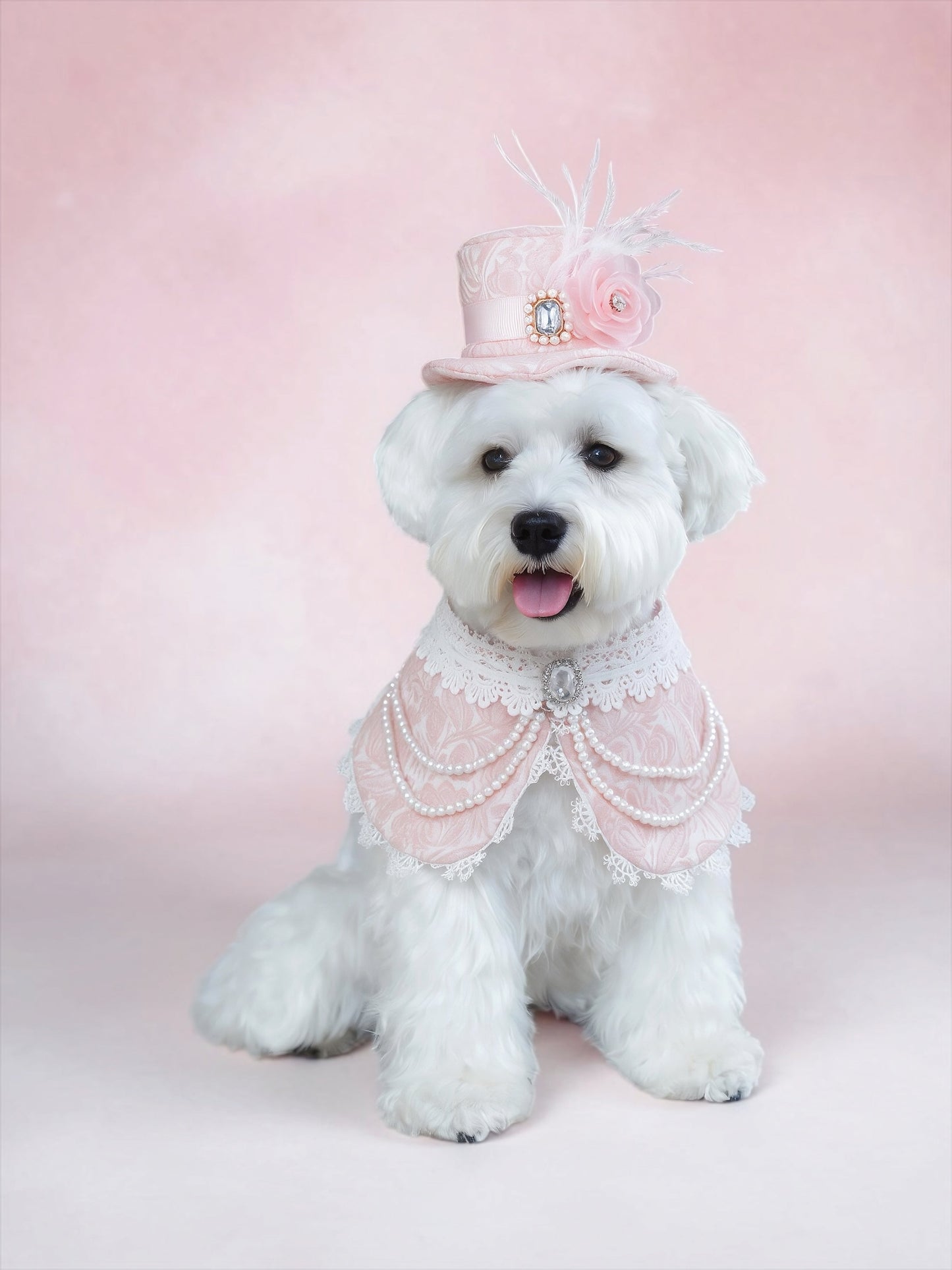 Debutante (2-Parisian Blush Rose) | Pet Neckwear