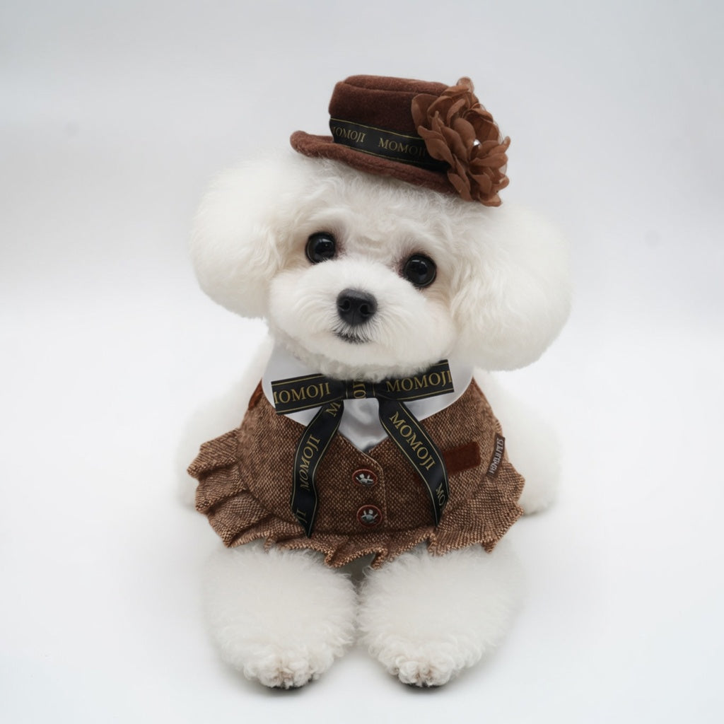 Picadilly (1-Caramel Velvet Brown) | Pet Hat
