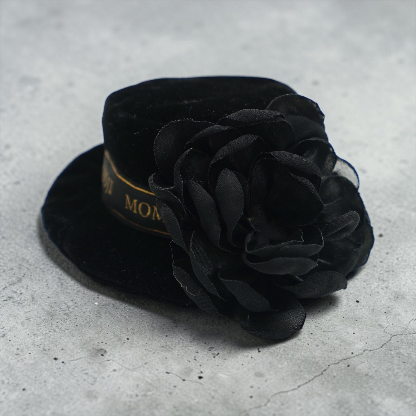 Picadilly (2-Velvet Obsidian Black) | Pet Hat