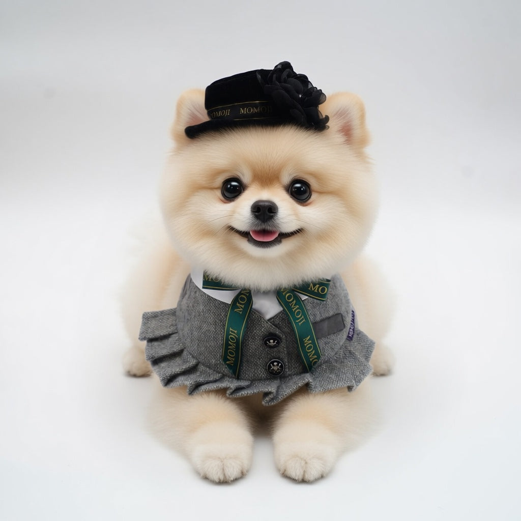 Picadilly (2-Velvet Obsidian Black) | Pet Hat