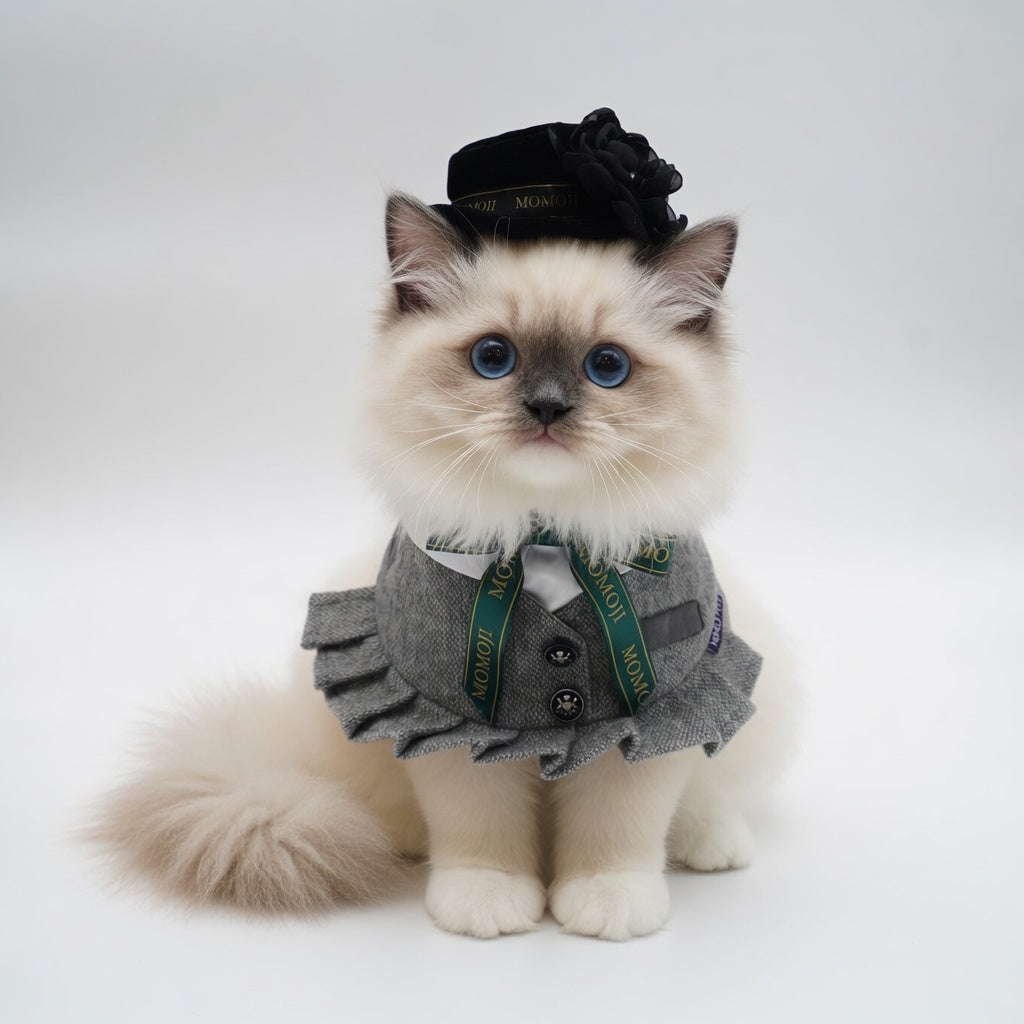 Picadilly (2-Velvet Obsidian Black) | Pet Hat
