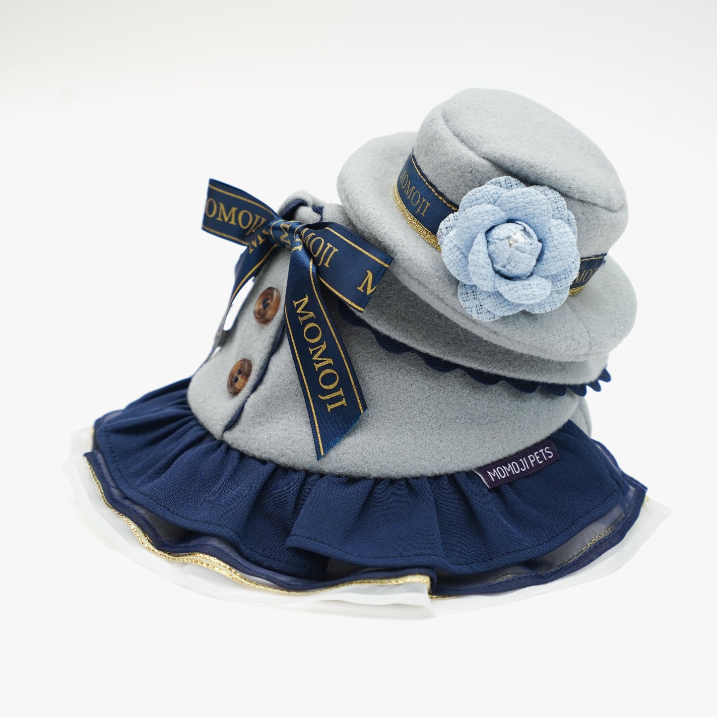 Mayfair (1-Haze Gray & Navy Blue) | Pet Hat