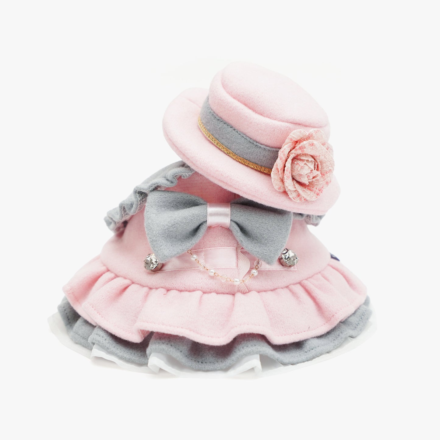 Mayfair (2-Blush Pink & Mist Gray) | Pet Hat