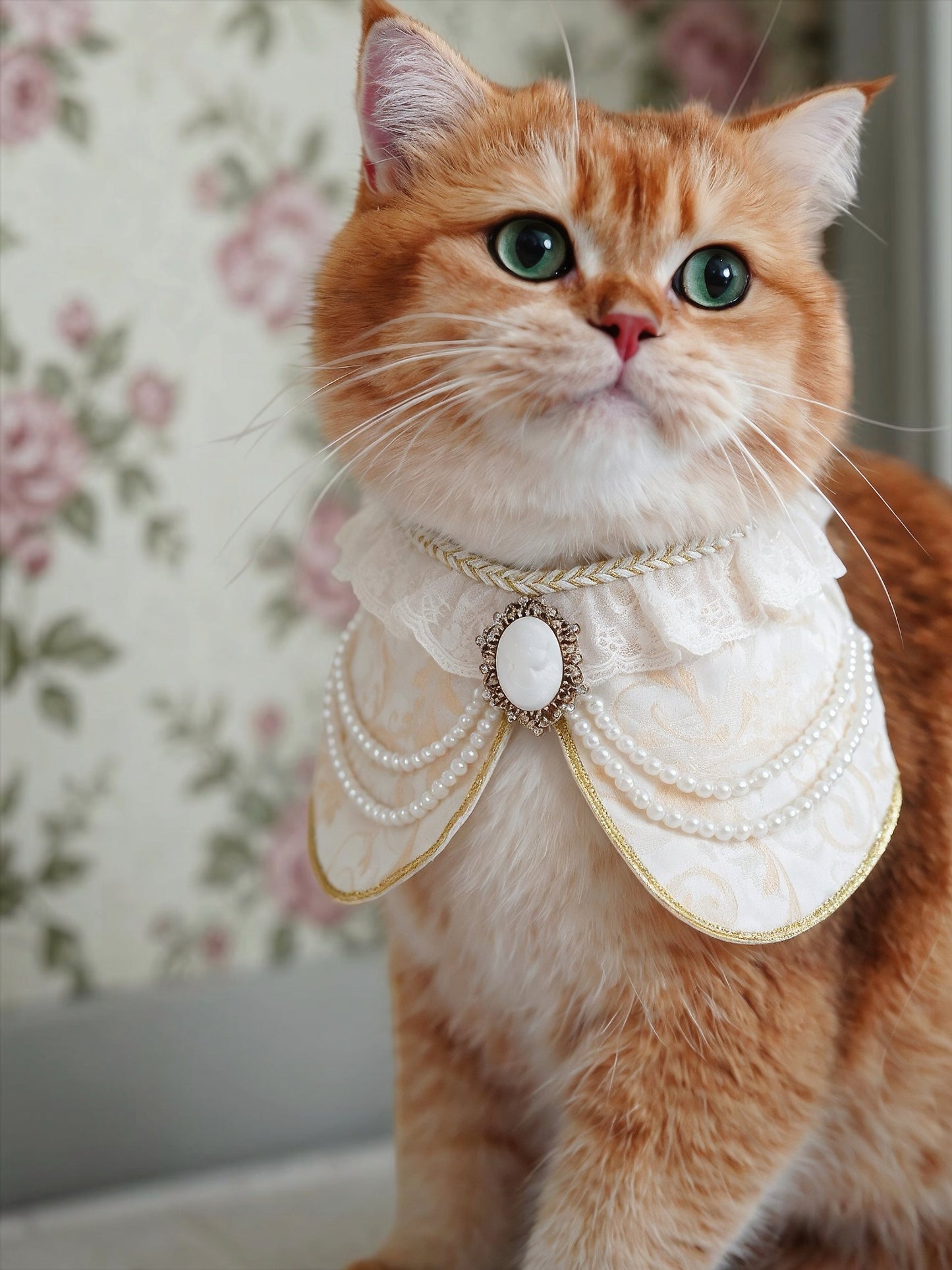 Henrietta (1-Champagne Silk Ivory) | Pet Neckwear