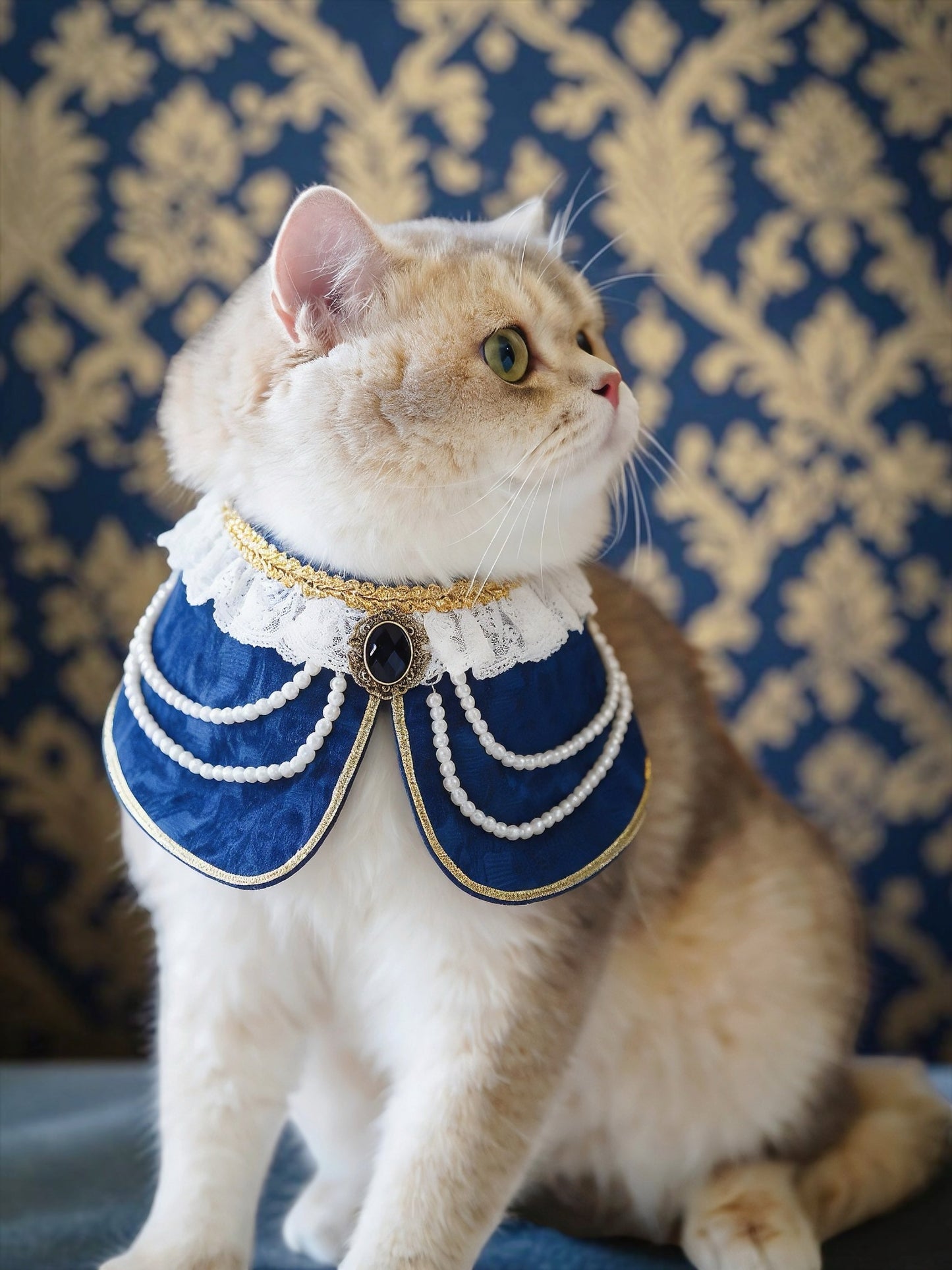 Henrietta (2-Imperial Sapphire Velvet) | Pet Neckwear