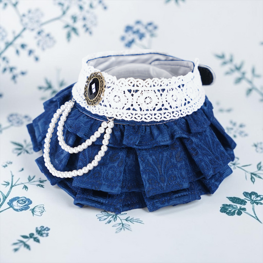 Alexandrina (4-Imperial Sapphire Brocade) | Pet Neckwear