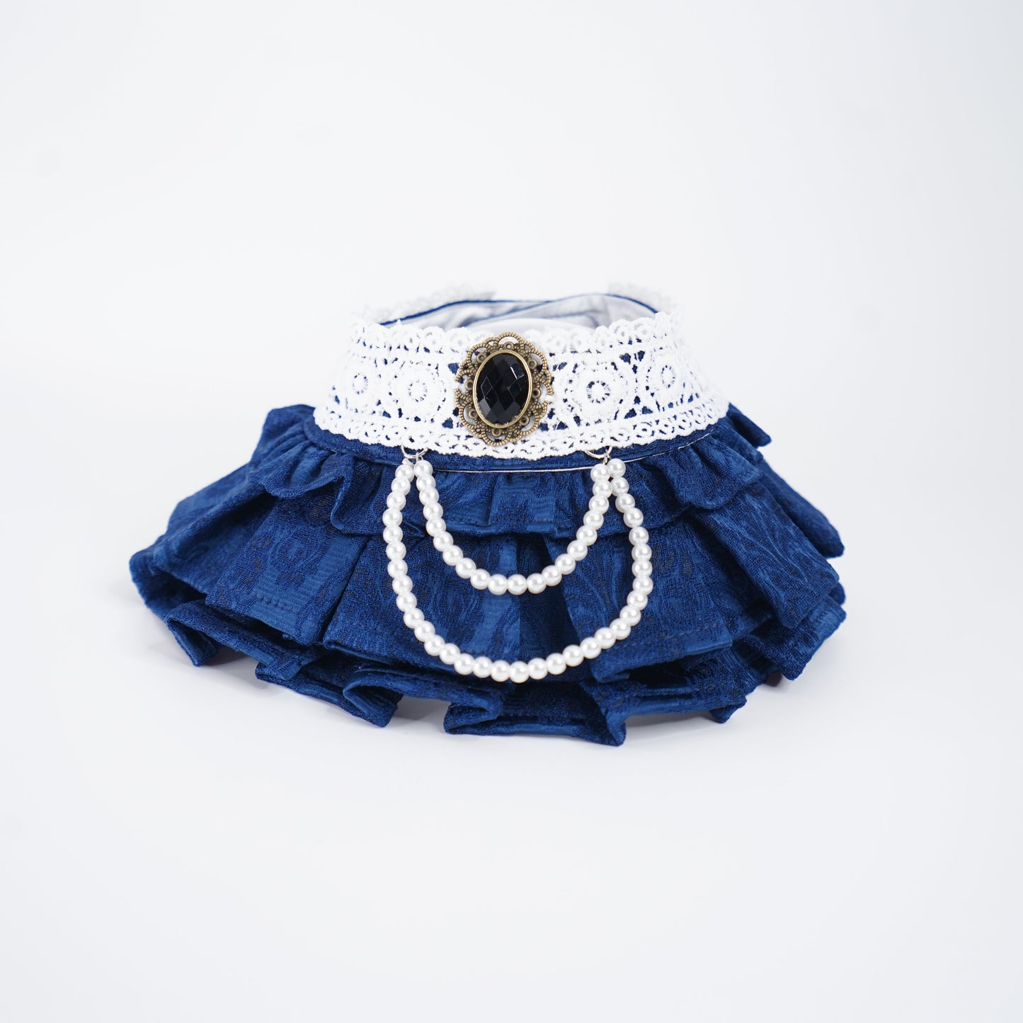 Alexandrina (4-Imperial Sapphire Brocade) | Pet Neckwear