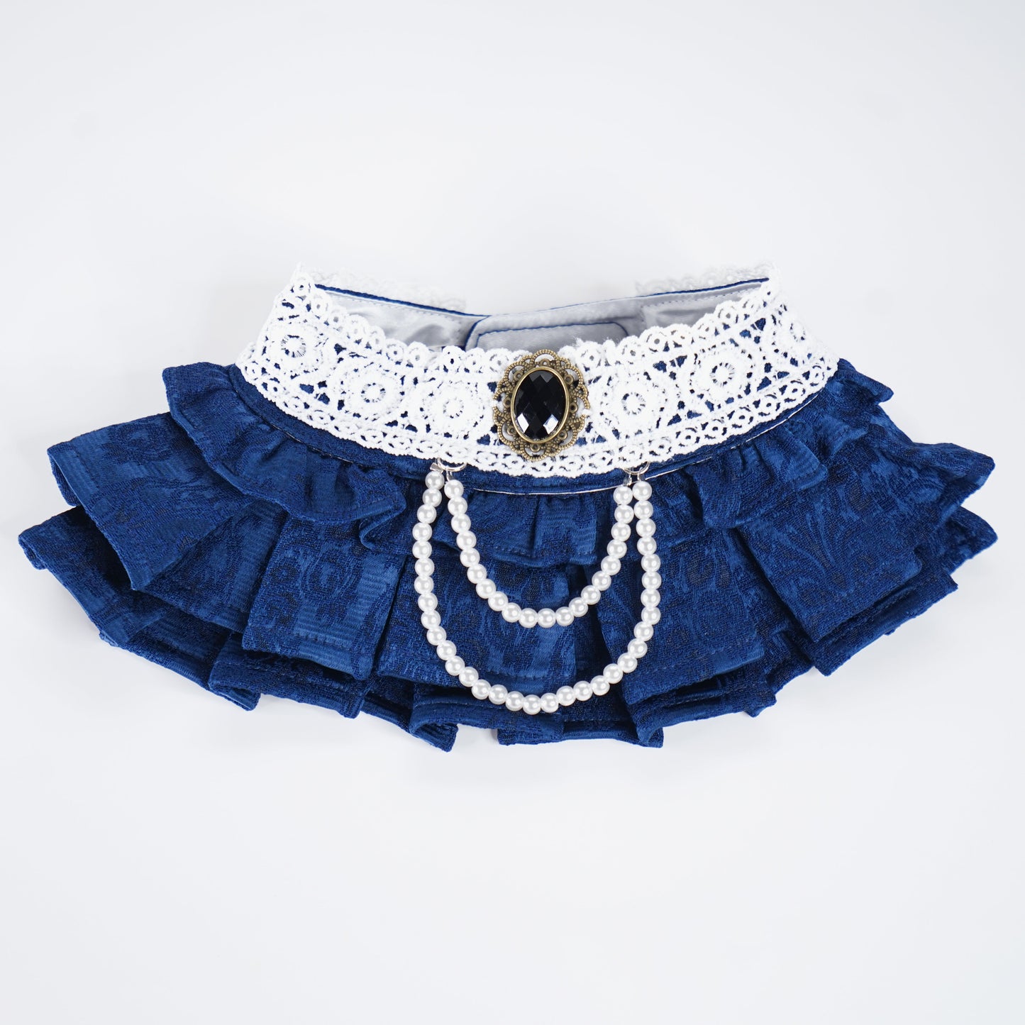 Alexandrina (4-Imperial Sapphire Brocade) | Pet Neckwear