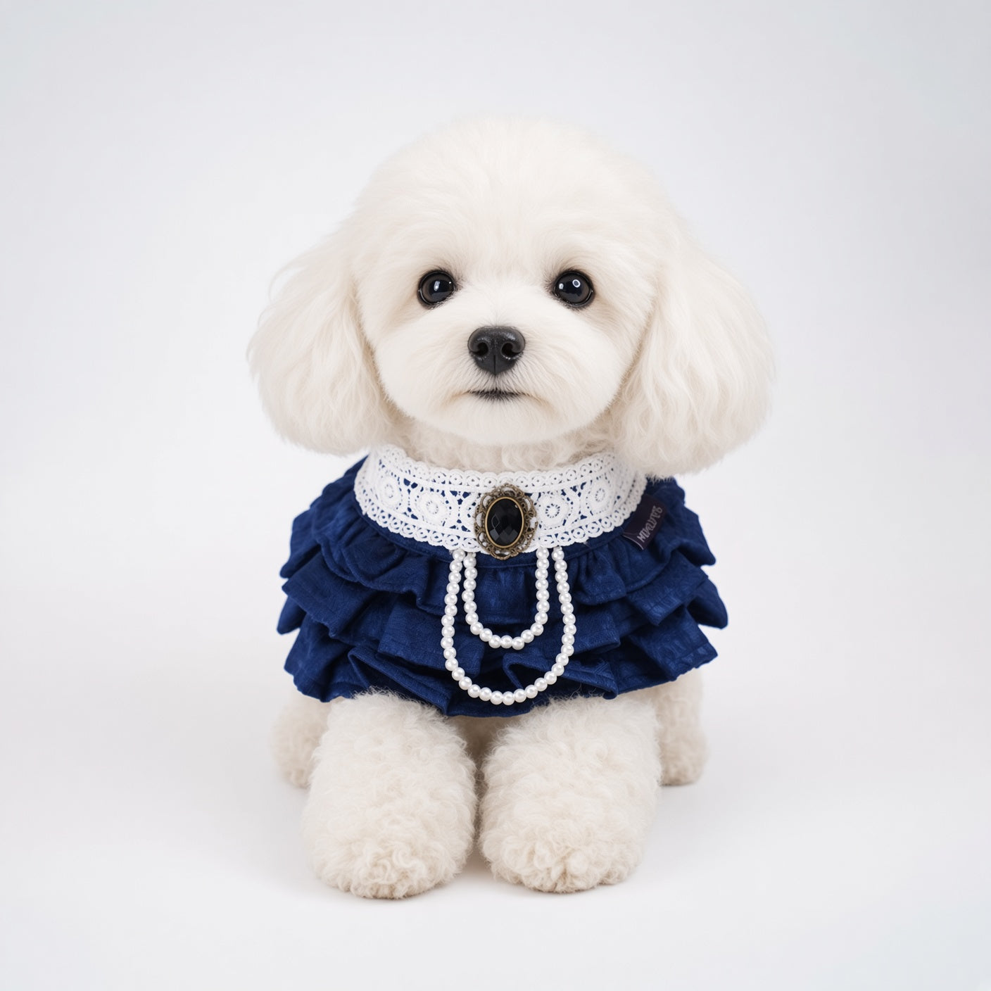 Alexandrina (4-Imperial Sapphire Brocade) | Pet Neckwear