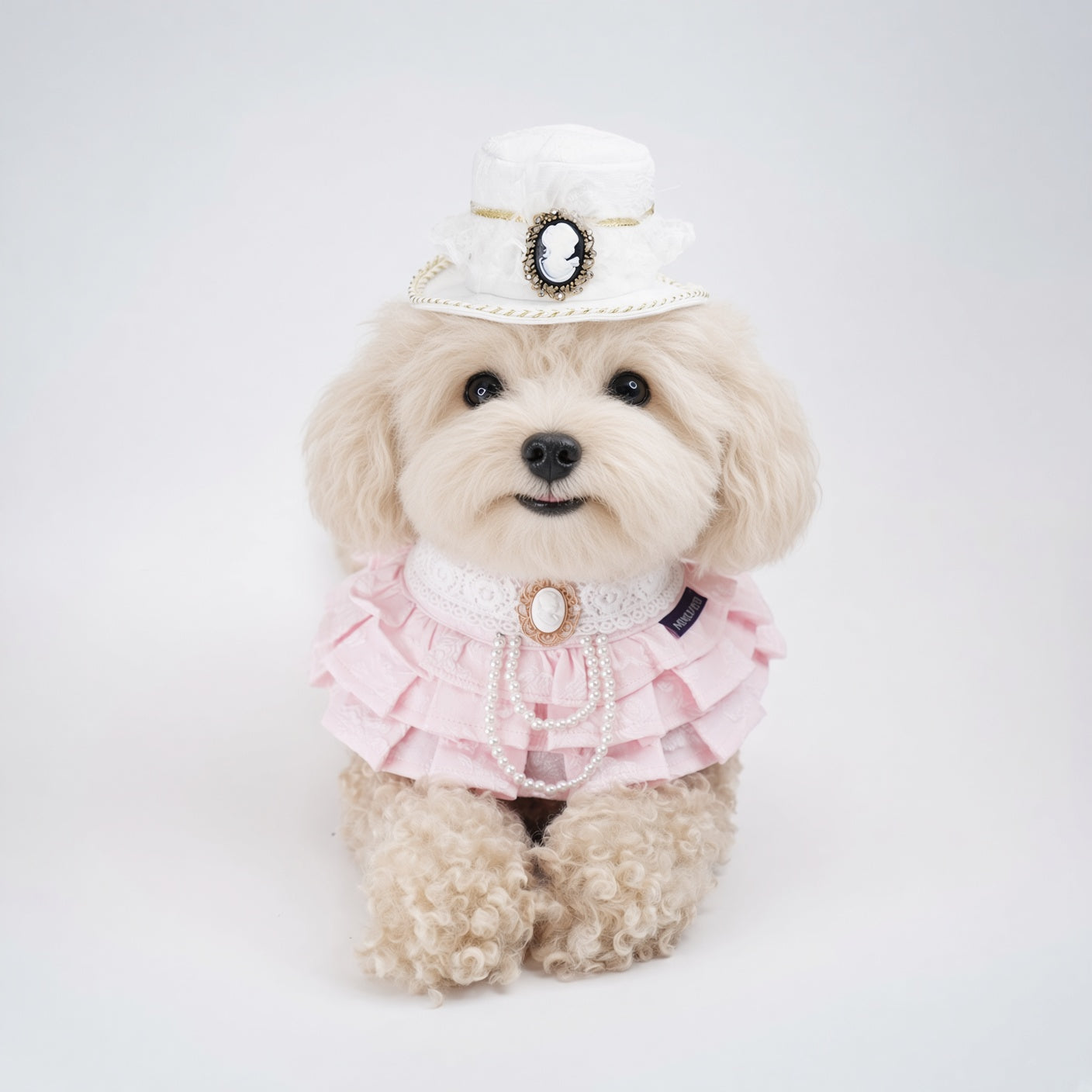 Augusta (2-Bridal Alabaster White) | Pet Hat