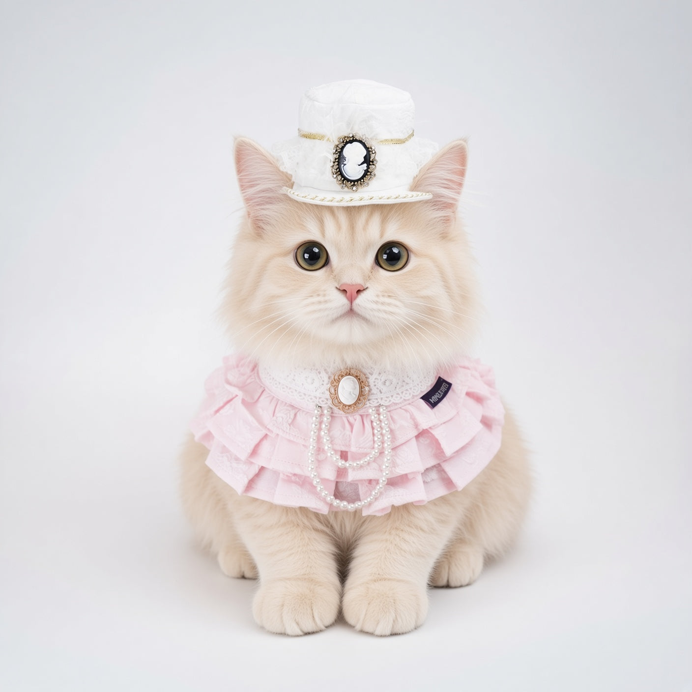 Augusta (2-Bridal Alabaster White) | Pet Hat
