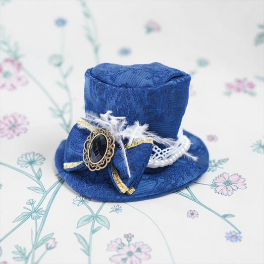 Arabella (2-Imperial Sapphire Brocade) | Pet Hat