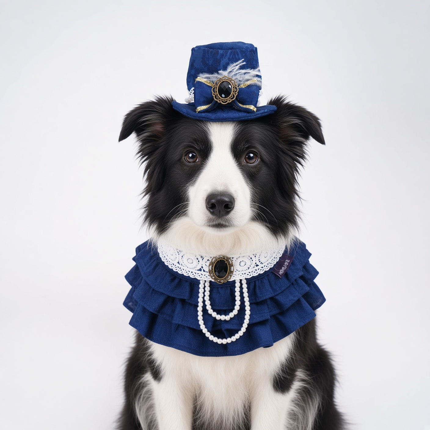 Arabella (2-Imperial Sapphire Brocade) | Pet Hat
