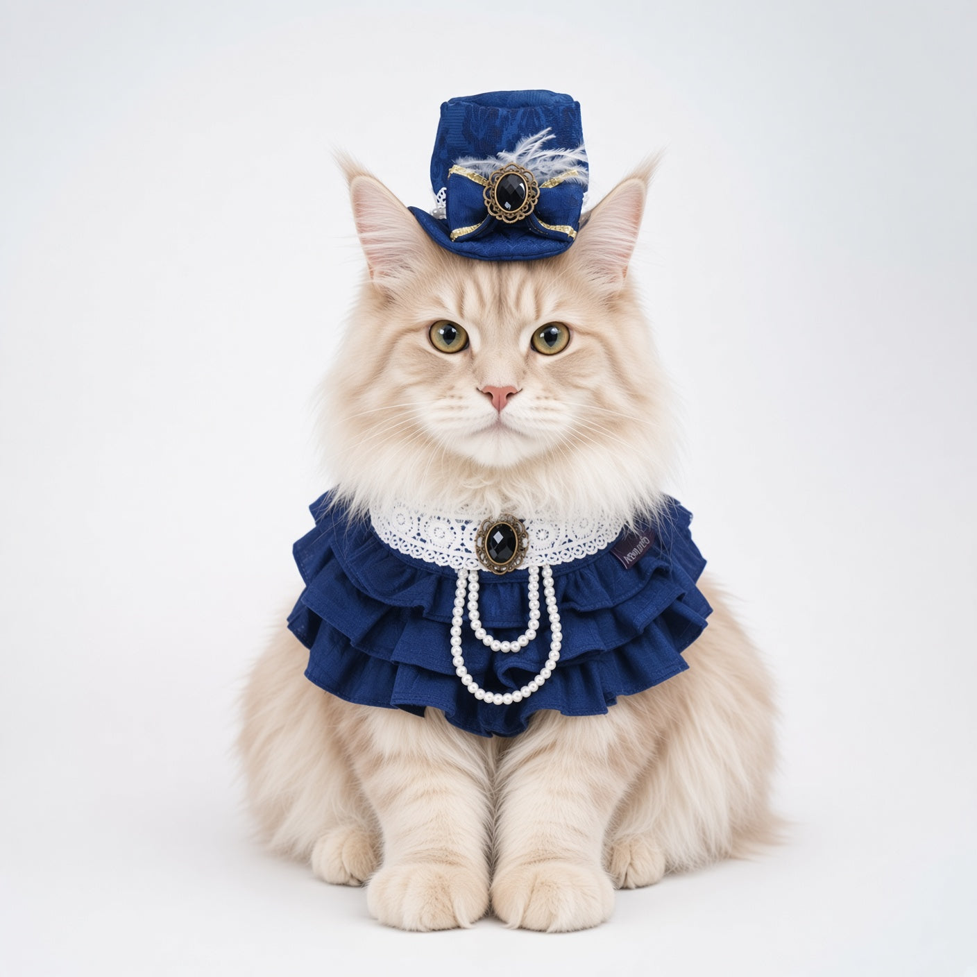 Arabella (2-Imperial Sapphire Brocade) | Pet Hat