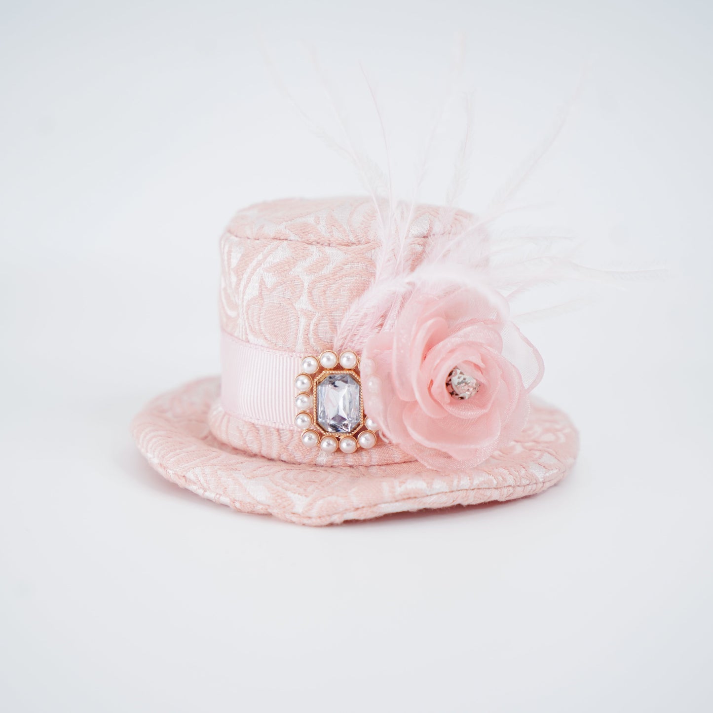 Georgiana (1-Powdered Rose Brocade) | Pet Hat