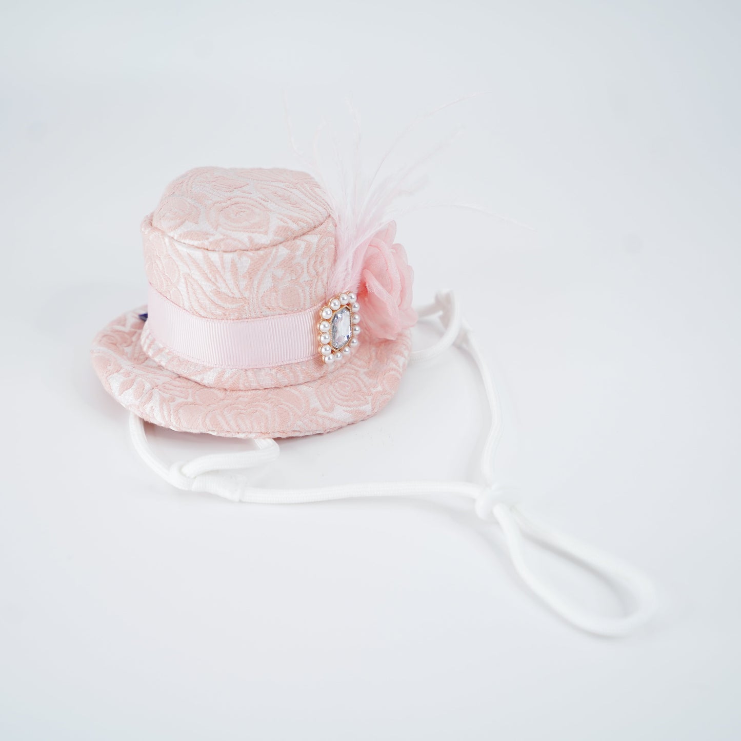 Georgiana (1-Powdered Rose Brocade) | Pet Hat
