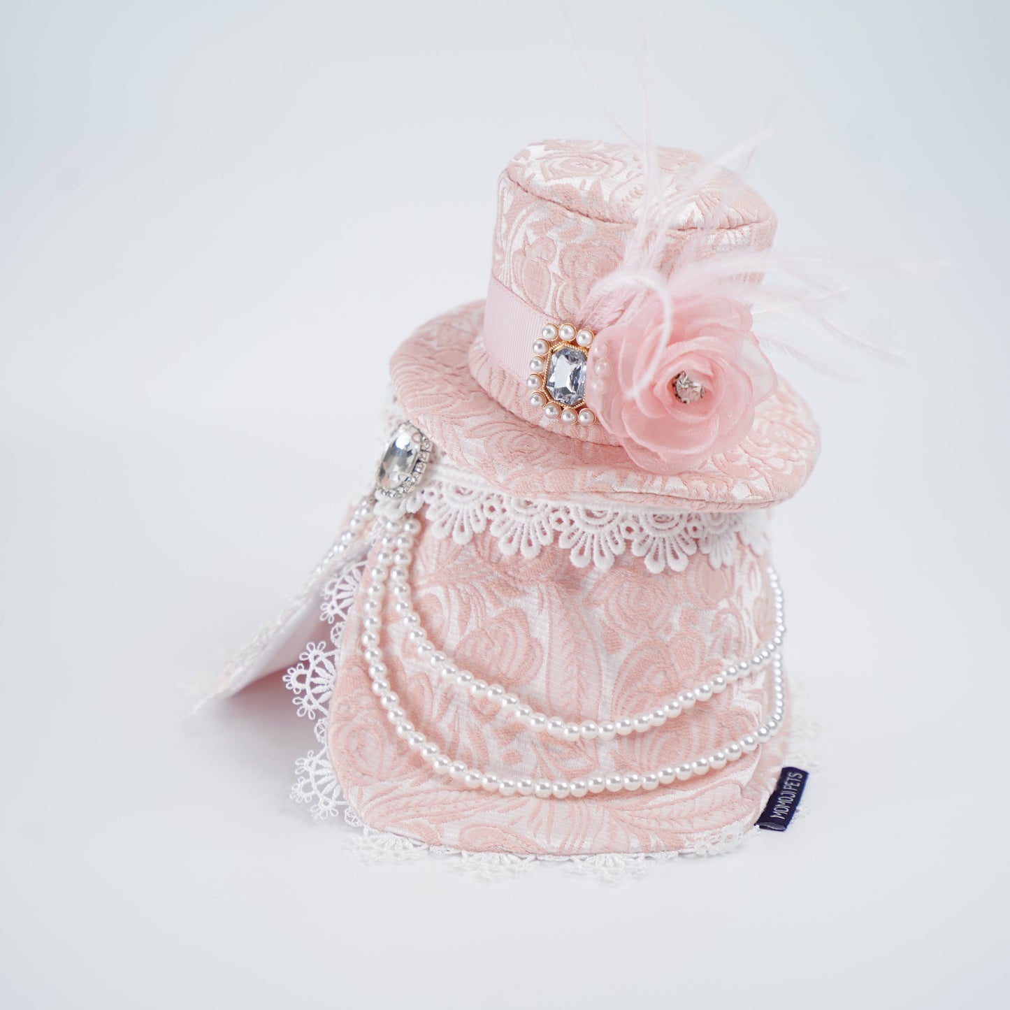 Georgiana (1-Powdered Rose Brocade) | Pet Hat