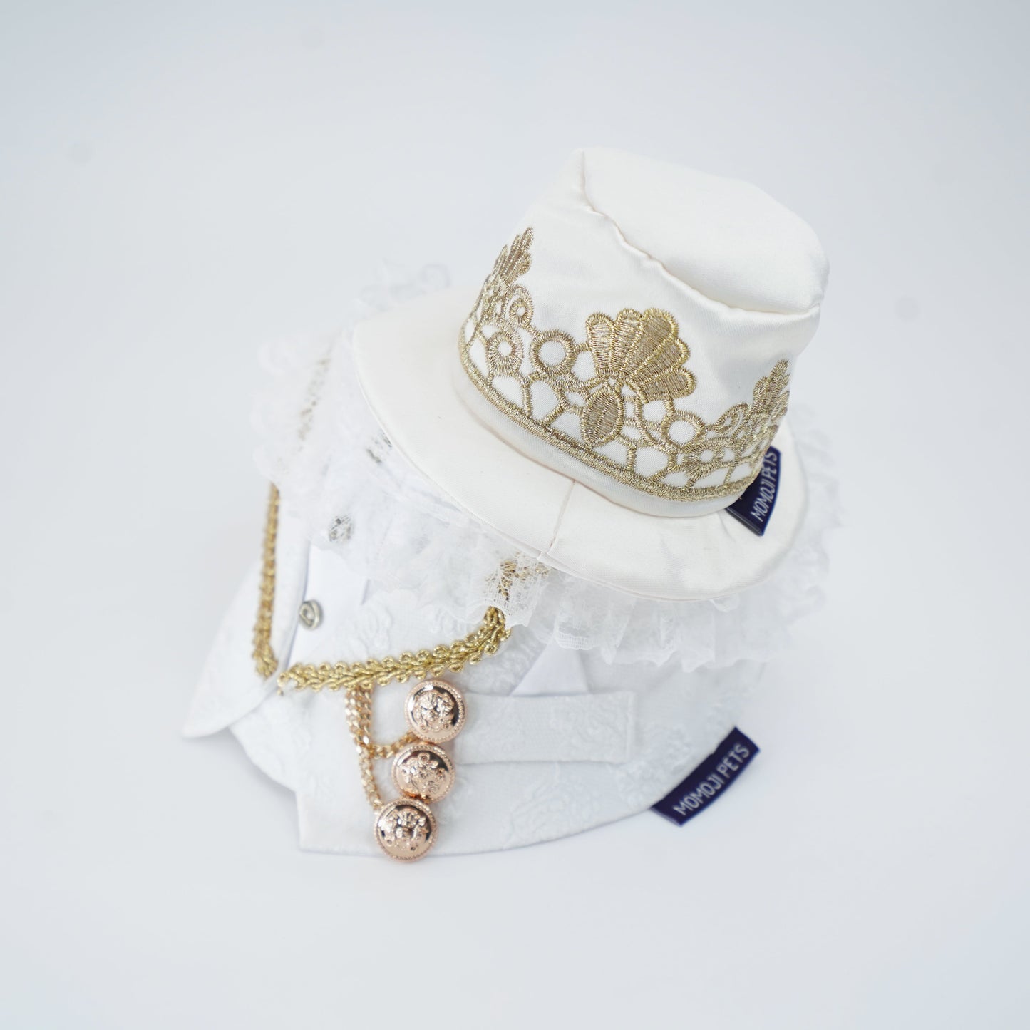 Sovereign (3-Bridal Alabaster Silk) | Pet Hat