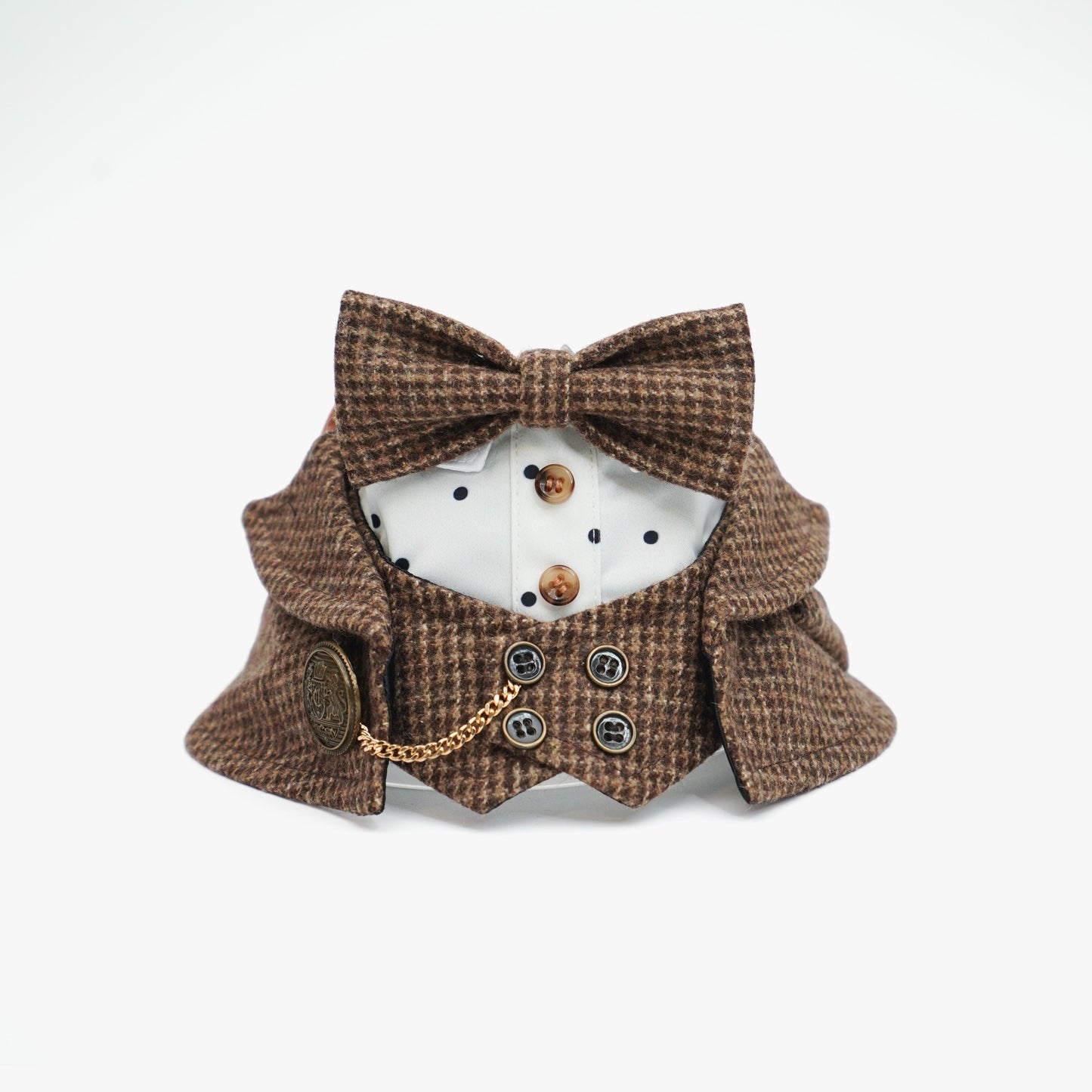 Bond (1-Coffee Houndstooth) | Pet Neckwear