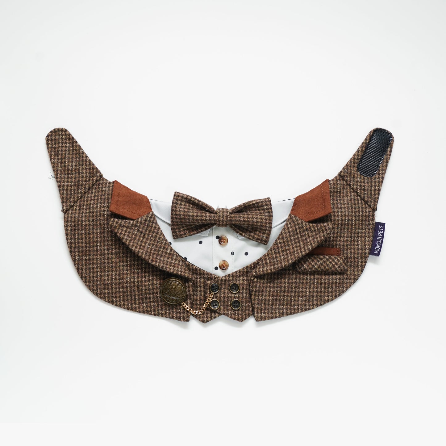 Bond (1-Coffee Houndstooth) | Pet Neckwear