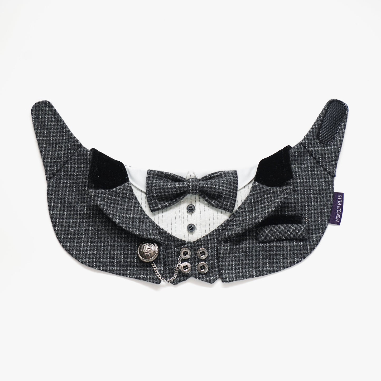 Bond (2-Charcoal Houndstooth) | Pet Neckwear