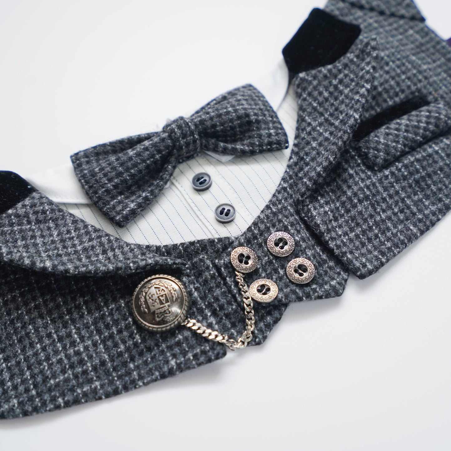 Bond (2-Charcoal Houndstooth) | Pet Neckwear