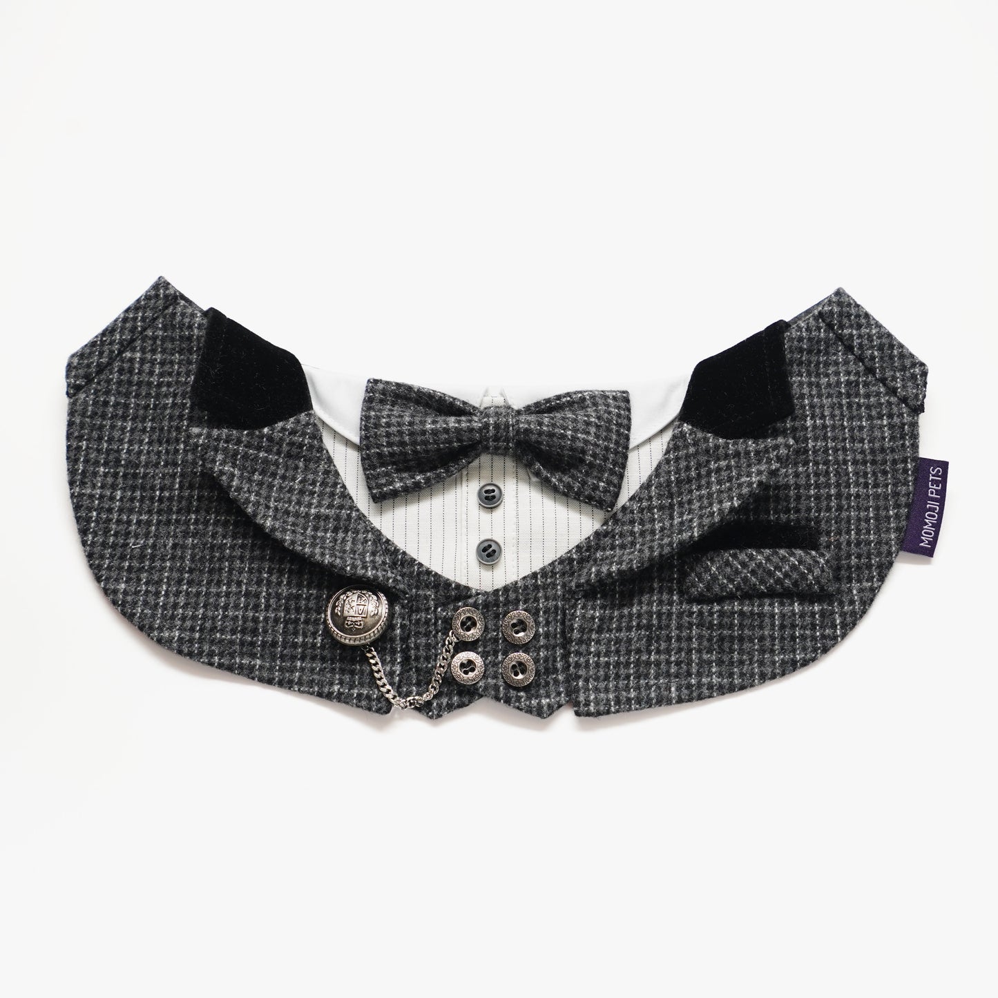 Bond (2-Charcoal Houndstooth) | Pet Neckwear