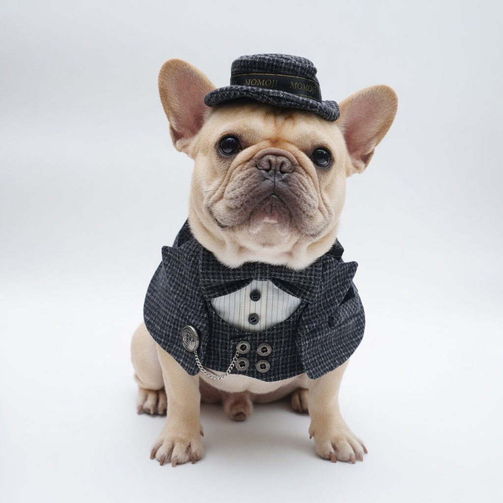 Bond (2-Charcoal Houndstooth) | Pet Neckwear
