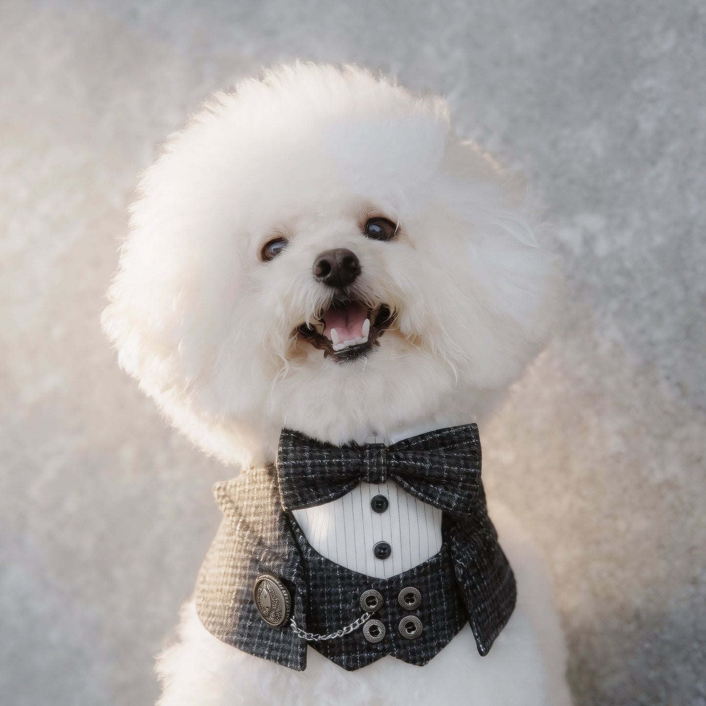 Bond (2-Charcoal Houndstooth) | Pet Neckwear