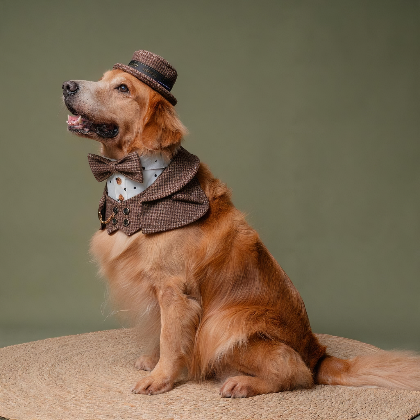 Bond (1-Coffee Houndstooth) | Pet Neckwear